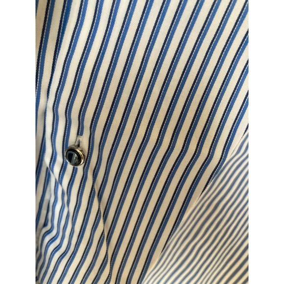 Ben Sherman Men's Navy/Whtie Stripe Dress Shirt 100% Cotton Size XL 17 34-35 - Picture 9 of 12